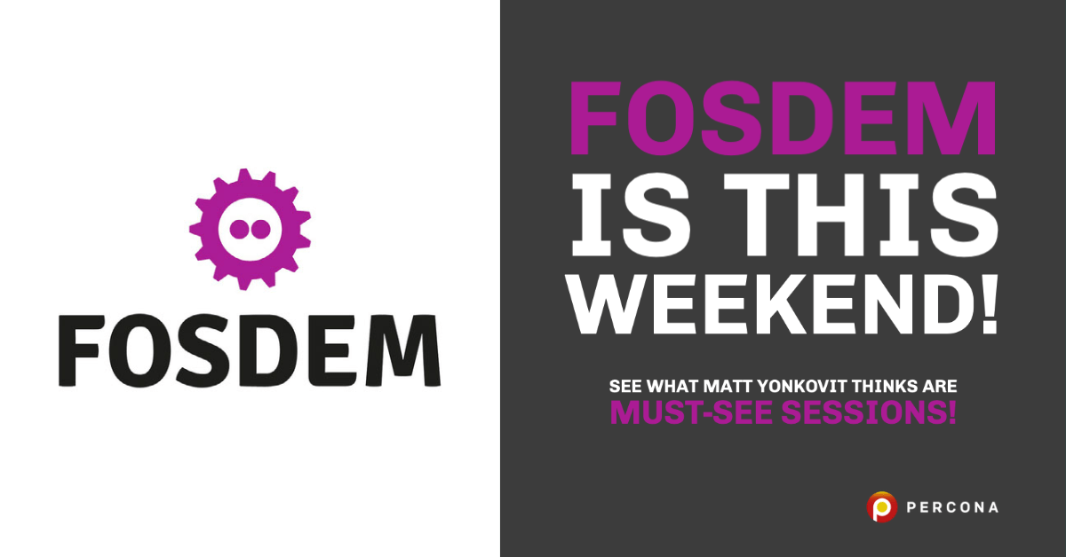 FOSDEM是这个周末- Matt Yonkovit的必看会议!