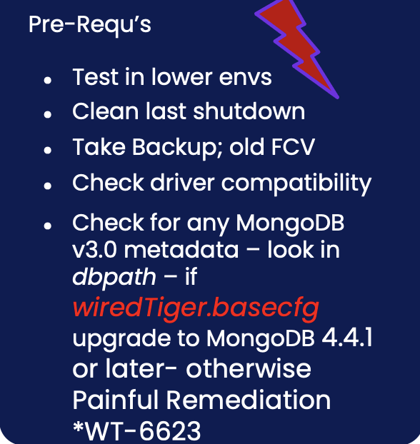 upgrade pre-reqs