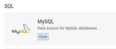 MySQL项目数据源列表中